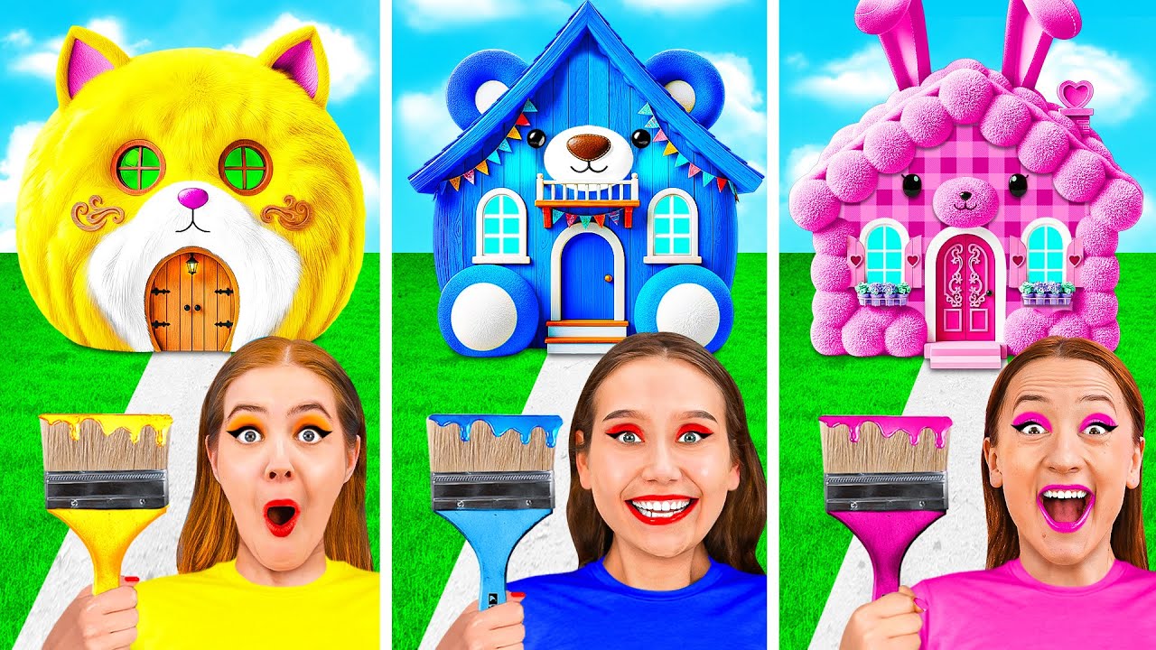Домики Одного Цвета Челлендж | Смешные Моменты