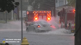 Street Flooding Heavy Rain - Beloit, WI - [AUG 10, 2020]