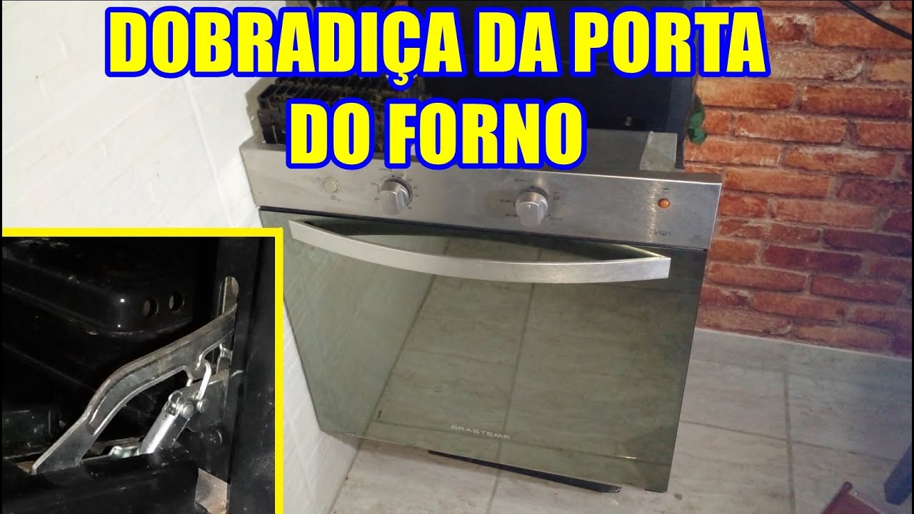 Retirando e recolocando porta do forno, desencaixando dobradiça Brastemp