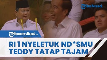 Tatapan Tajam Mayor Teddy saat Prabowo Nyeletuk 