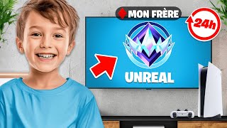 Je COACH mon PETIT FRÈRE pour qu'il joue en UNREAL pendant 24H ! 🤯