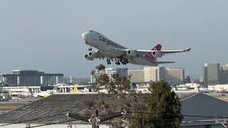 CargoLux 🇱🇺 747-400 taking off from LAX! 6/2/2024 