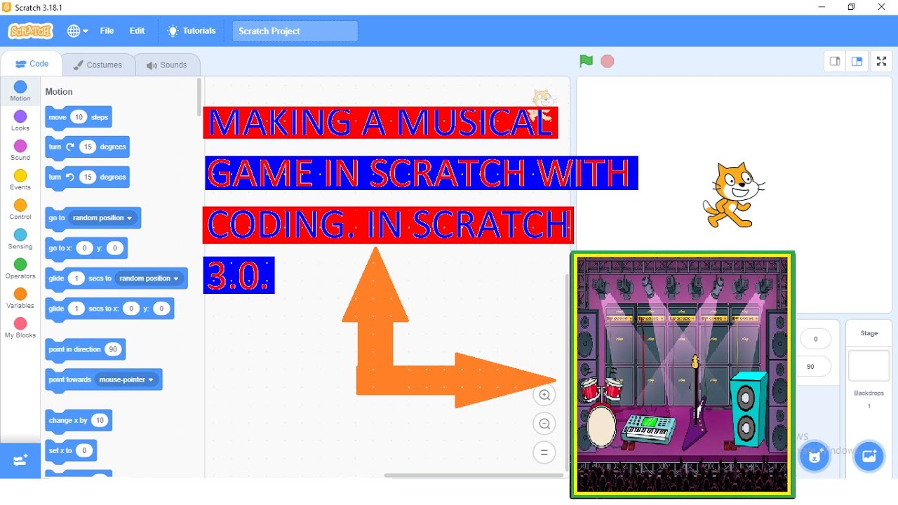 How to make musical game in Scratch with coding - YouTube