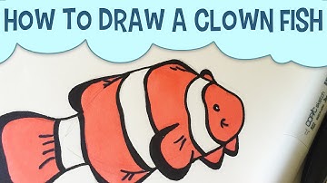 How to Draw a Cute Nemo Fish Step by Step | Finding Dory Clown Fish Drawing Tutorial