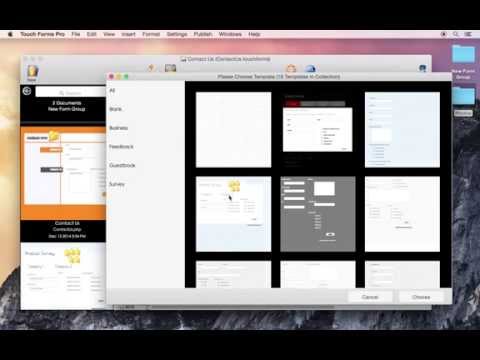 Add new web forms from templates using Touch Forms Pro for Mac