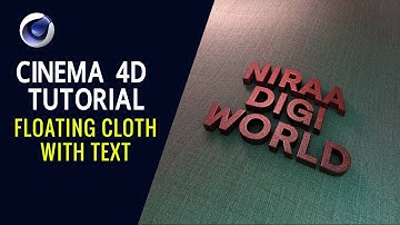 Floating Cloth with Text - Cinema 4D Tutorial