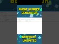 Free Mobile Phone number Generator for all countries  #contactdetails #phonenumberlists #validator
