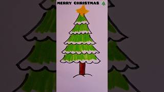 How To Draw Christmas Tree    christmas  drawing ytshorts kidsdrawing christmastree