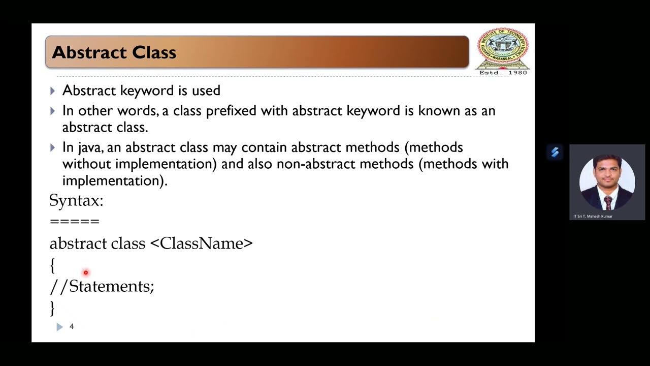 Abstract Classes and Methods - YouTube