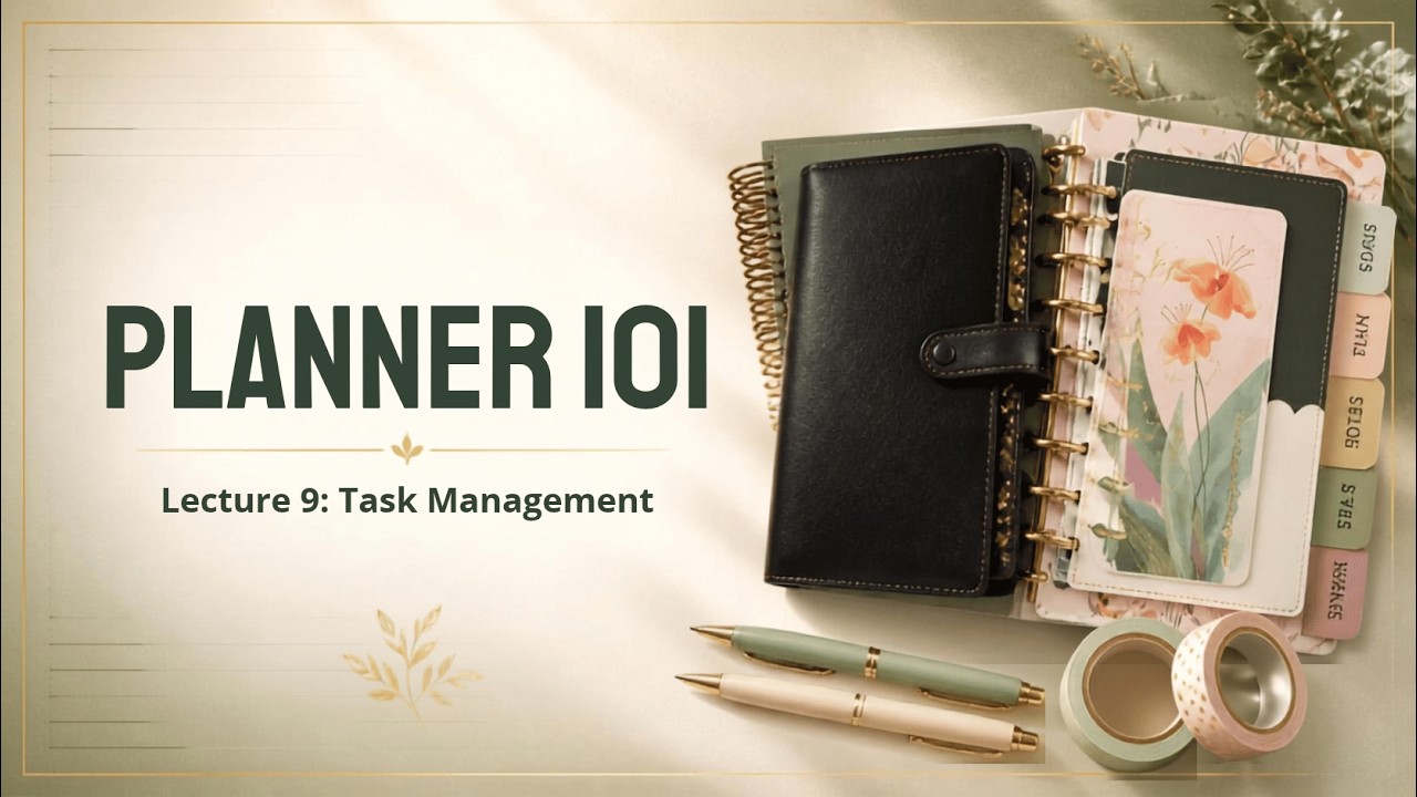 Planner 101: Episode 9 - Task Management - YouTube