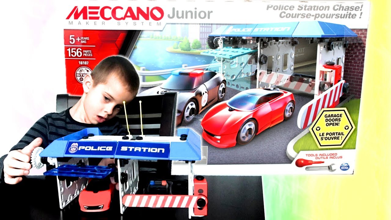 MECCANO Junior POLICE STATION CHASE! By Spin Master / Build And Review 