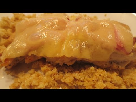 low-carb-chicken-cordon-bleu-&-cauliflower-rice