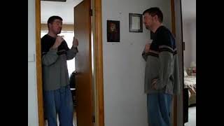 Reenactment  As Good As It Gets Scene w/Jack Nicholson & Greg Kinnear. Split screen w/2 of me