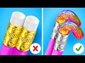 AWESOME SCHOOL HACKS 🎒Art Challenge 🎨 Brilliant Gadgets and Cool Doll’s Hacks By 123GO! TRENDS