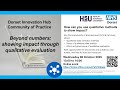 DIH Community of Practice: Beyond Numbers - showing impact through qualitative evaluation
