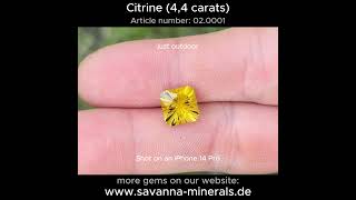 Citrine with frozen effect