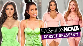 Trying CRAZY Fashion Nova Corset Dresses?!
