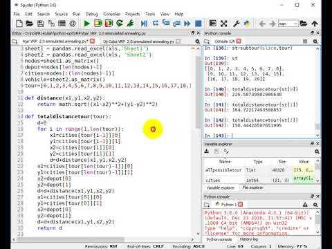 VRP with python 05 Total jarak tempuh seluruh subtour - YouTube