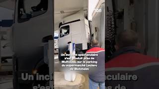 🚨 Un incident spectaculaire s’est produit près de Mulhouse, sur le parking d'un supermarché
