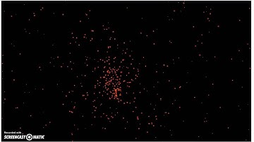 JavaScript Particles - Star Cluster Gravity
