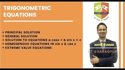 TRIGONOMETRIC EQUATIONS - SESSION I