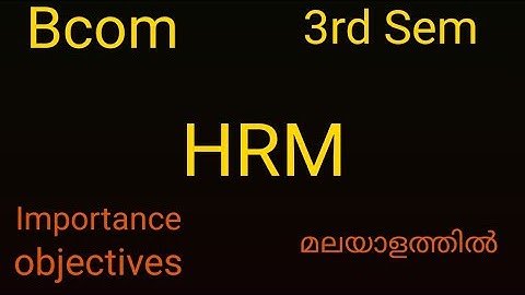 BCOM/ 3rd Sem/ HRM / Chapter 1/ Calicut university/ handwritten point wise notes മലയാളത്തിൽ