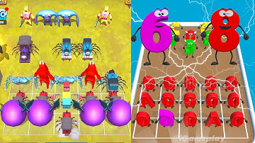 Merge Banban Fight Horror Garten vs Merge Alphabet Number Lore Run
