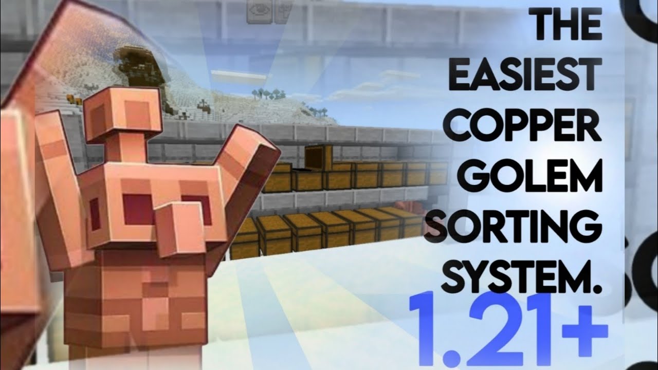 How to build the easiest Copper Golem sorting system in Minecraft PE 1. ...