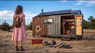Homeless Woman Turned a $25 Junk Dumpster Into a Luxury Off Grid Tiny Home