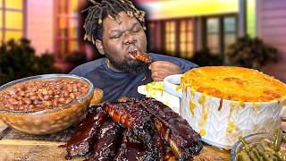 SOUL FOOD! | OVEN- BAKED BBQ RIBS!! | MUKBANG EATING SHOW