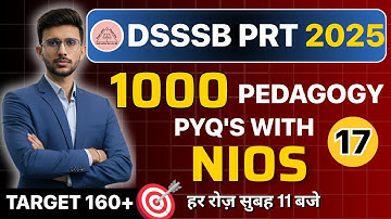 DSSSB PRT 2025 | Class 17 | 13th Nov Shift 1 PYQ 🔥| Himanshu Sangwan