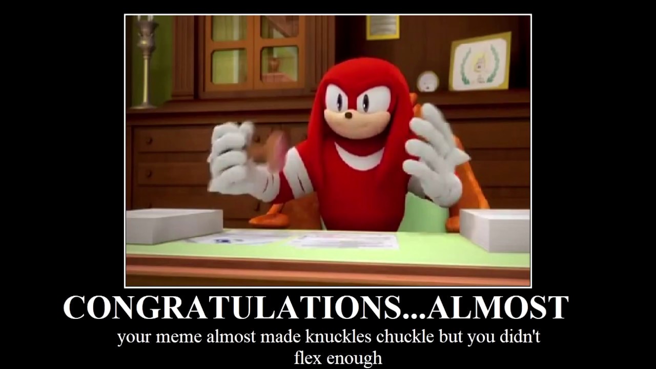 Knuckles is not convinced about your meme - YouTube