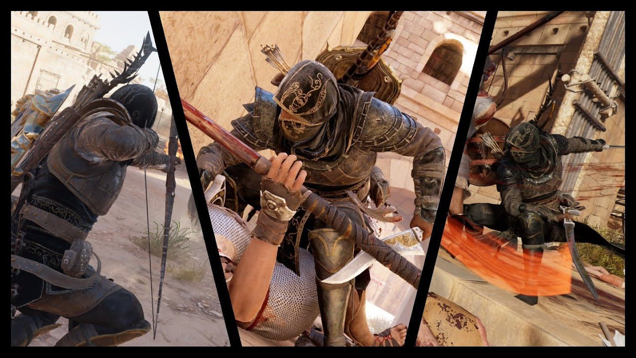 Assassins Creed Origins Dual Sword Rampage Black Hood Legendary outfit Combat Gameplay PS4  XBOX ONE
