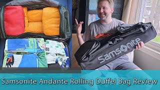 BEST BAG FOR CAMPING AND TRAVEL - Samsonite Andante Rolling Duffel Bag Review BEST BAG FOR CAMPING AND TRAVEL - Samsonite Andante Rolling Duffel Bag Review