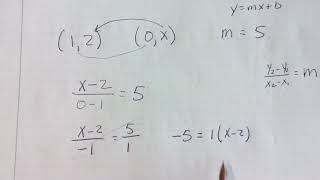 Finding a missing coordinate given a slope and another point