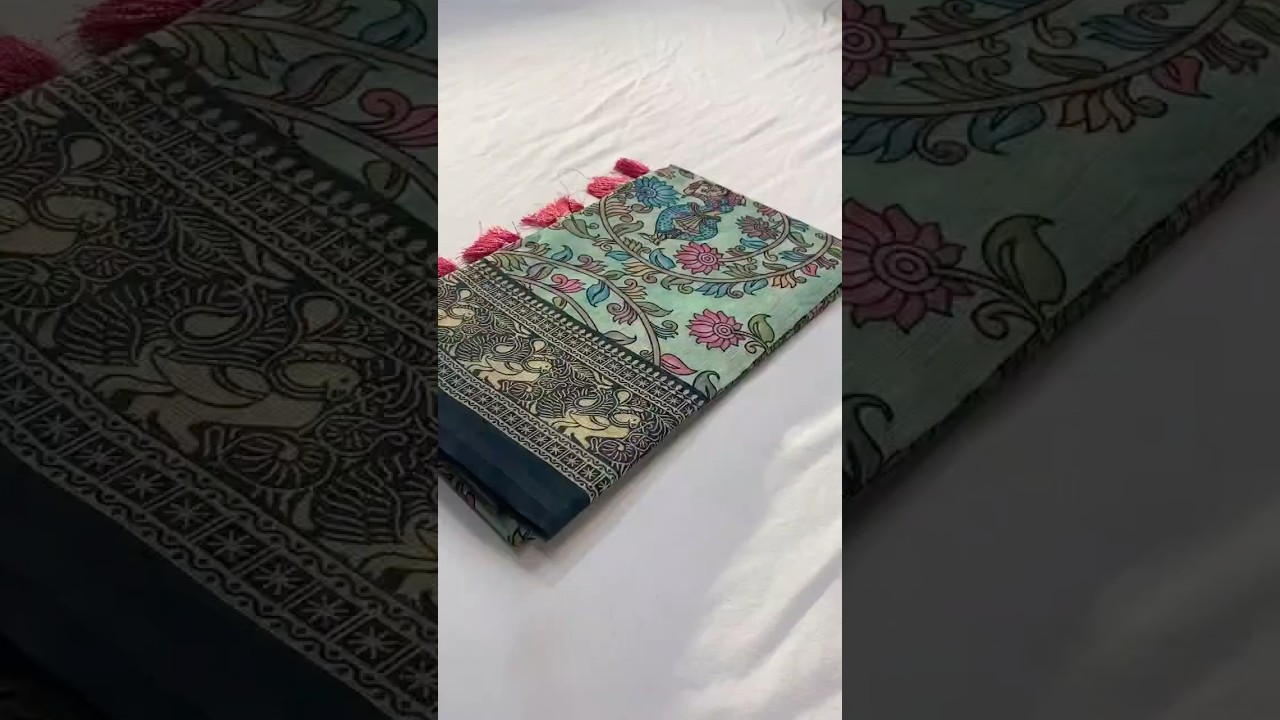 Soft Cotton Chanderi Kalamkari Digital Printed Saree