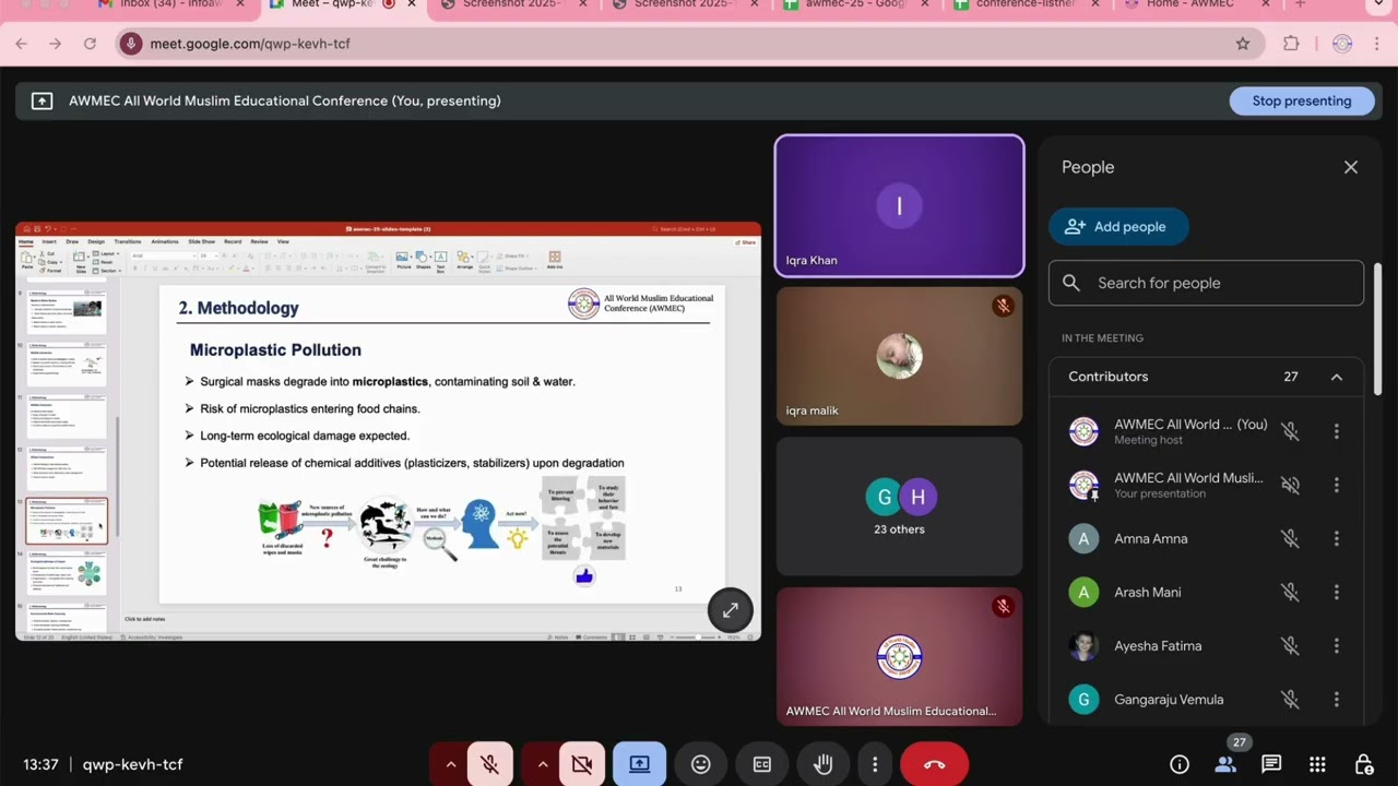 Oral Presentation | Surgical Mask Pollution in Pakistan | Iqra Bibi | ICES 2025