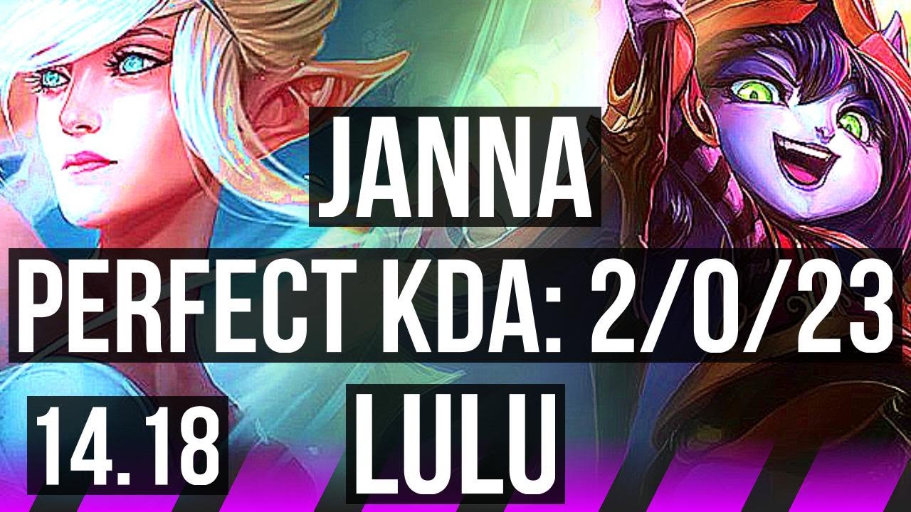 JANNA & Aphelios vs LULU & Kog'Maw (SUP) | 2/0/23, 900+ games | EUW Master | 14.18