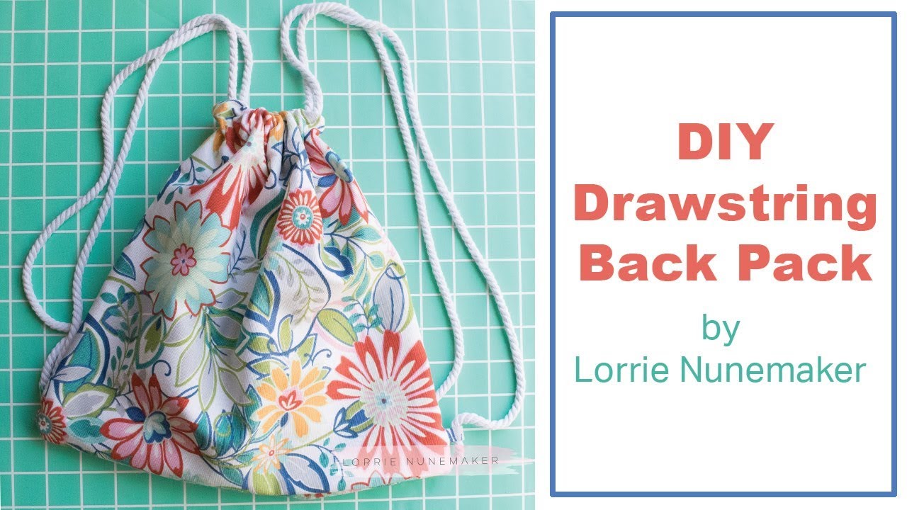 Drawstring Backpack {Sewing Tutorial}