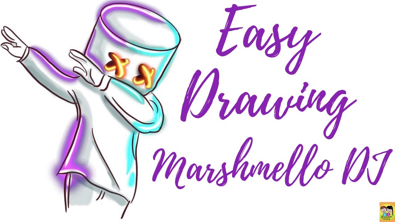 Super Simple Drawing DJ Marshmellow Man Drawing Very easy Step by