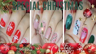 Easy Christmas Nail Designs || Christmas Special Nailart At Home || Nailart Compilation