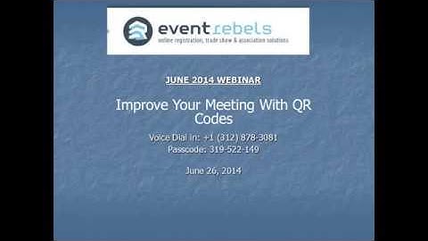 WEBINAR  Improve Your Meeting With QR Codes