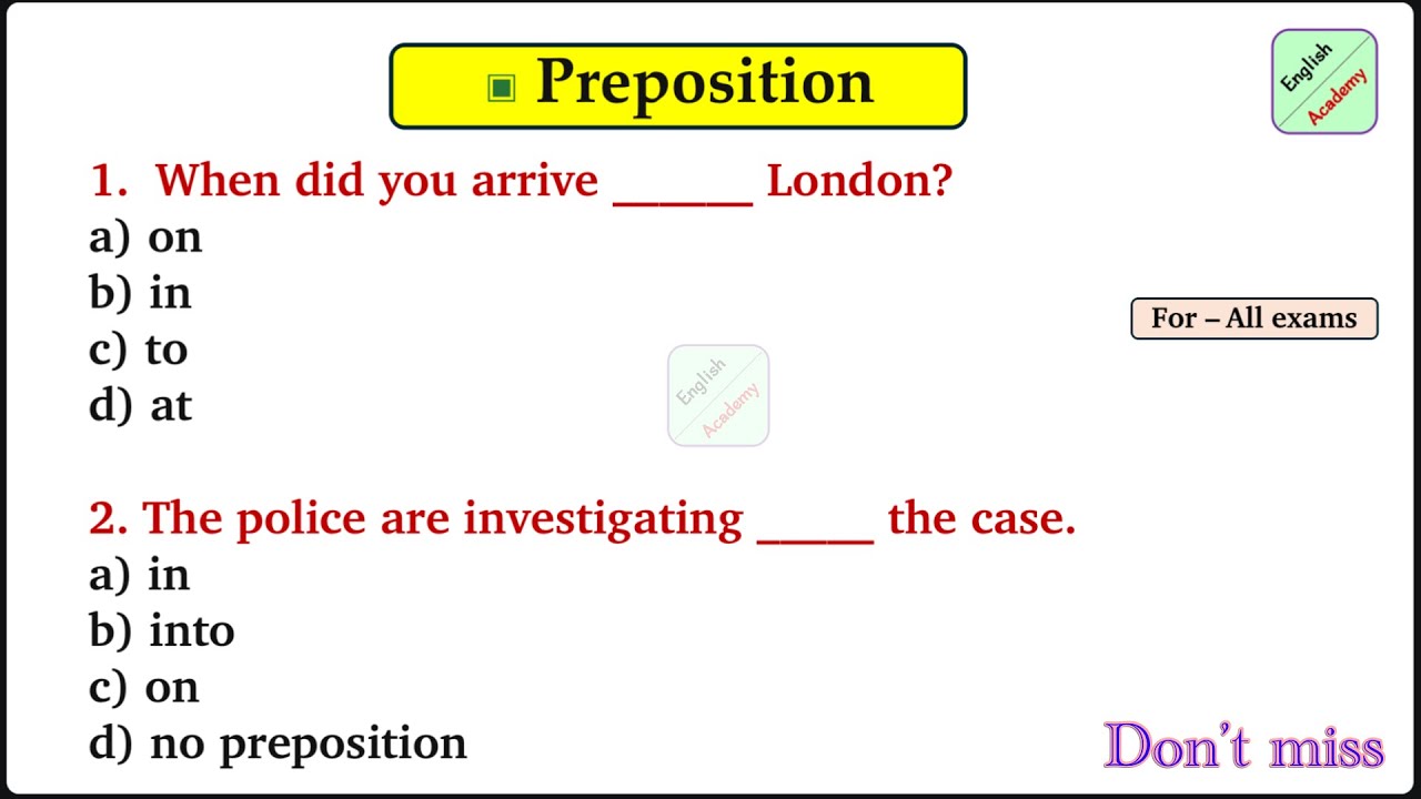 #prepositions practice set (38) questions for all exams #competitiveexams  #englishacademybydeepakkr