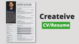 Update CV Format 2021; CV Design; Creative CV Format