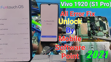 REMOVE PIN,PATTERN,PASSWORD VIVO S1 PRO ( VIVO 1920 ) PD1945F | Mrt All Error Fix