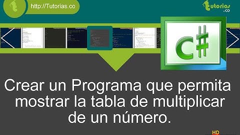 ciclo for – visualStudio c# (tabla de multiplicar de un numero)
