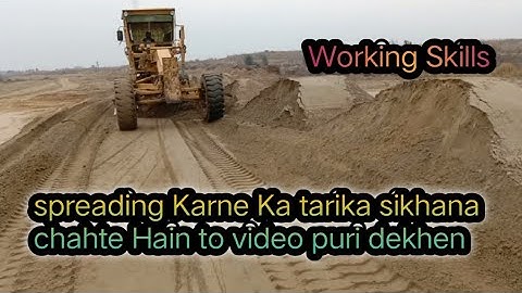 gredar soil spreading  karne ka tarika part1 | Road Construction Using A Heavy Caterpillar Grader140