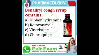PHARMACOLOGY QUESTIONS | 101 | D.PHARMA EXIT EXAM screenshot 4