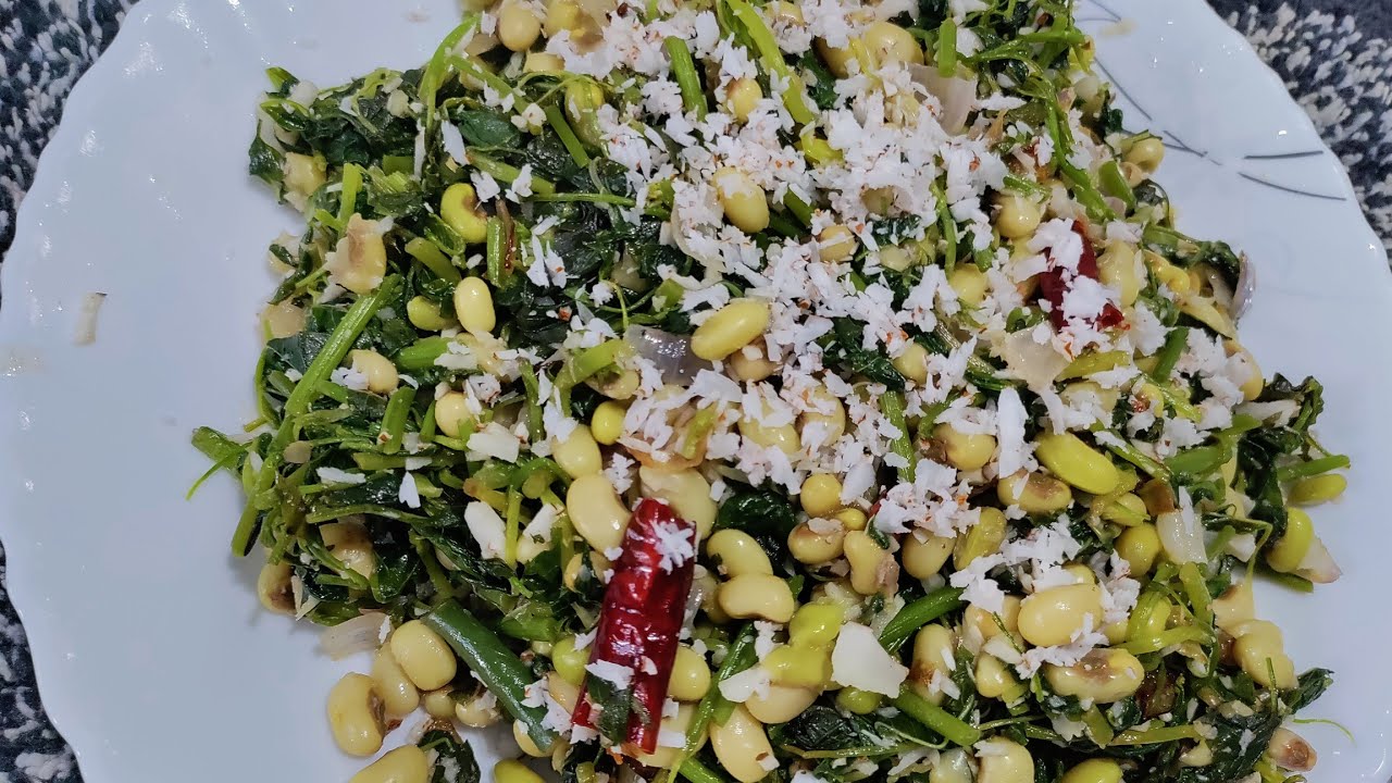 How to make പയറു ചീര തോരൻ Greens recipe In Malayalam YouTube