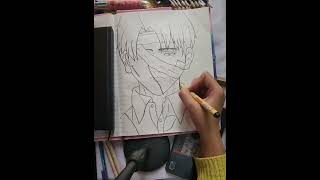 Levi’s Silent Power ⚔️ | Wait for End | Anime Sketch #music #asmaart #levi #attackontitanlevi #aoted